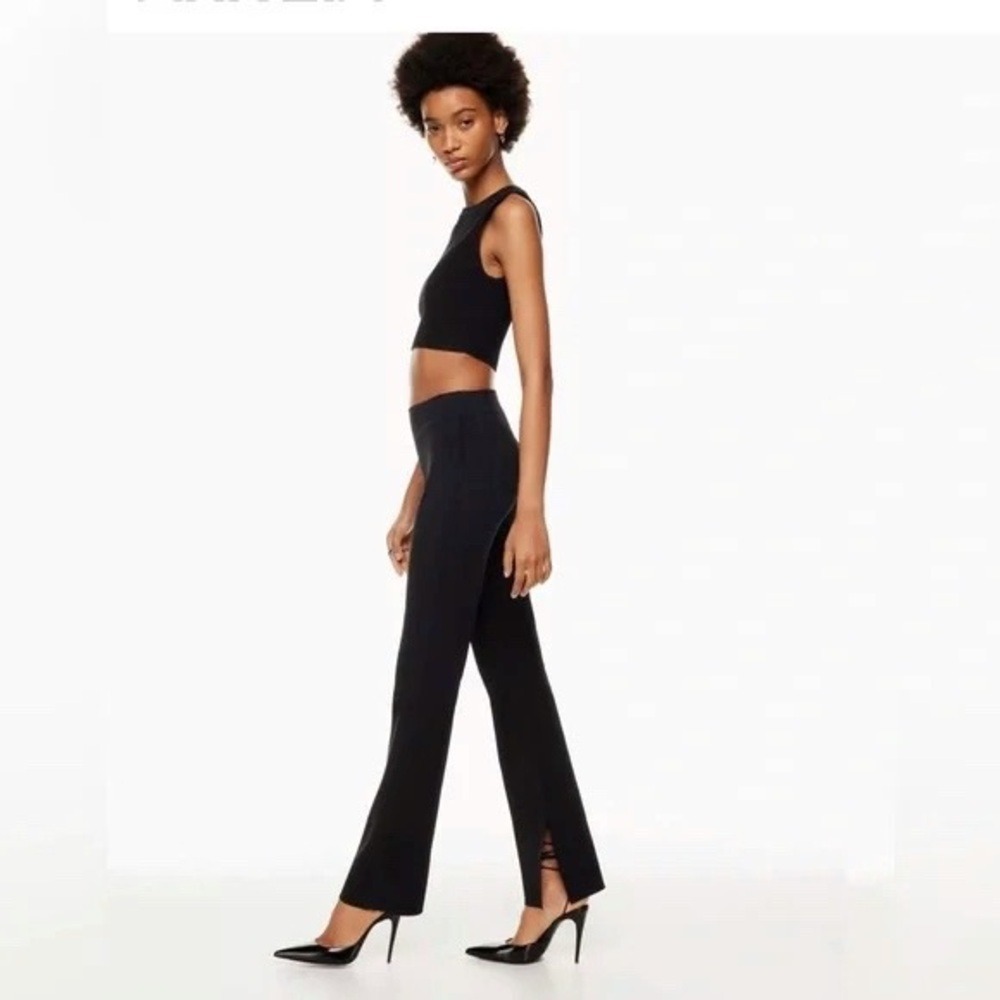 Aritzia | Ten Babaton | Paramount Pants High Rise Knit Flare Black Size L‎